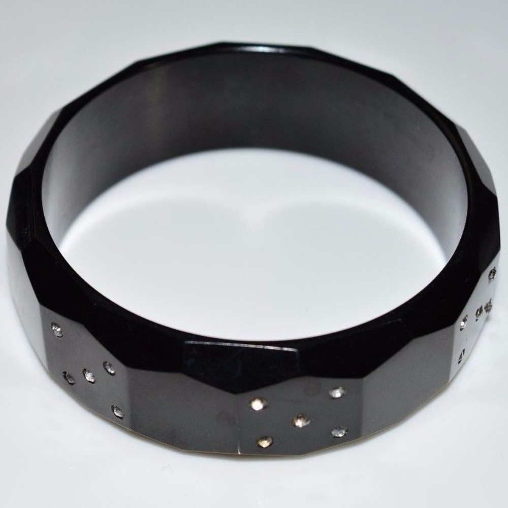 Bakelite Rhinestone Bracelet - Picture 1 of 4